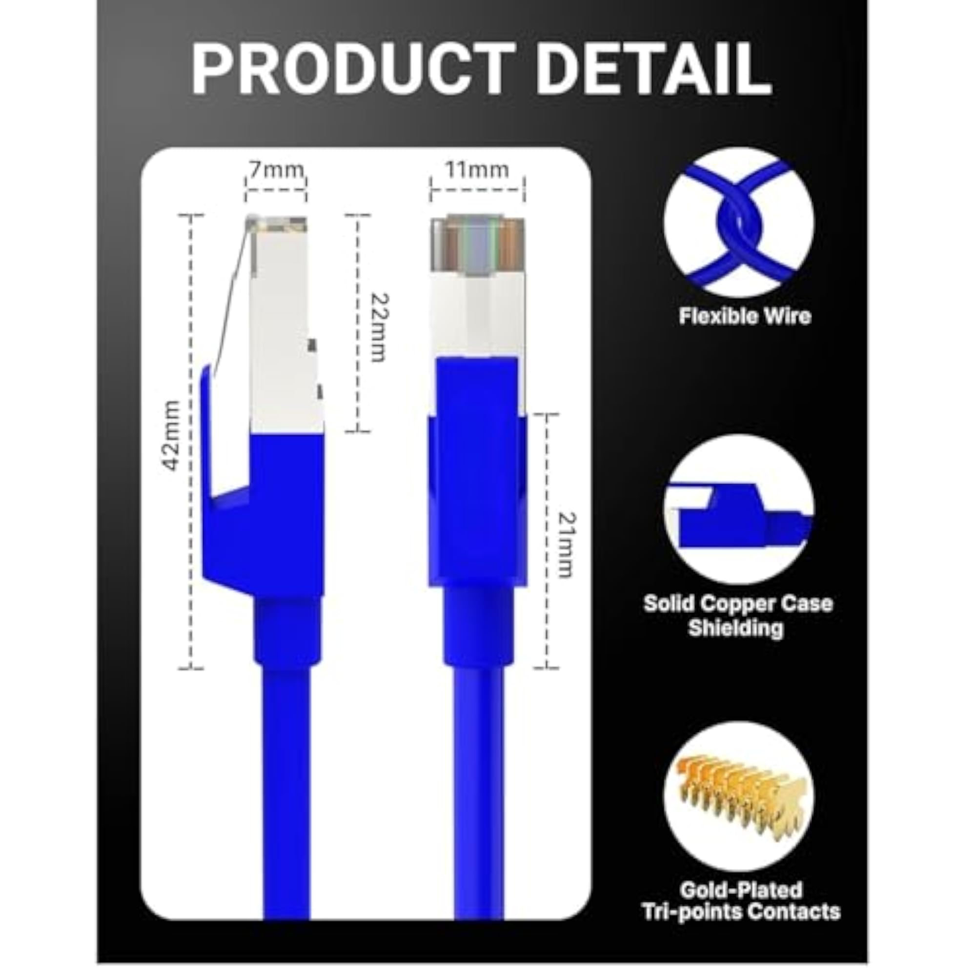 Cat6 Ethernet Cable 1.5M for High-Speed Internet Connection