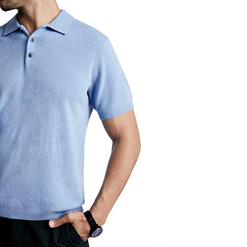 BEYOND FASHION Men's Polo Shirt Short Sleeve Soft Light Weight - 100% Pure Cashmere4