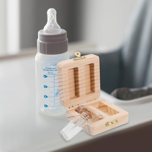 Miniatura 3 de Dechous Caja Preservación Del Cordón Umbilical Lanugo Contenedor De Para Niños Bebé Organizador De Recuerdos Para Niños De Madera Cuidado Del Cabello Recién Nacido Deciduos