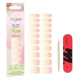 Mylee Gel Nail Wraps – Adhesivos de gel pre-curado para una manicura instantánea, Sin lámpara, sin desconchones, acabado brillante, Larga duración, Fácil de aplicar, vegano y libre de crueldad animal