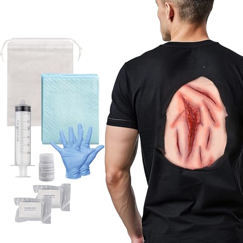 MedEduQuest Large Laceration Wounds with Bleeding Function, Wound Packing Task Trainer for Medical Education