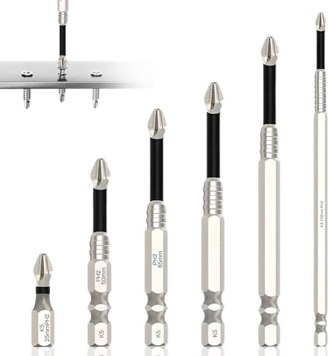 Magnetic Screwdriver Bit Set, Anti Slip Anti-Shock Impact Driver Bit Set for Home DIY Profession