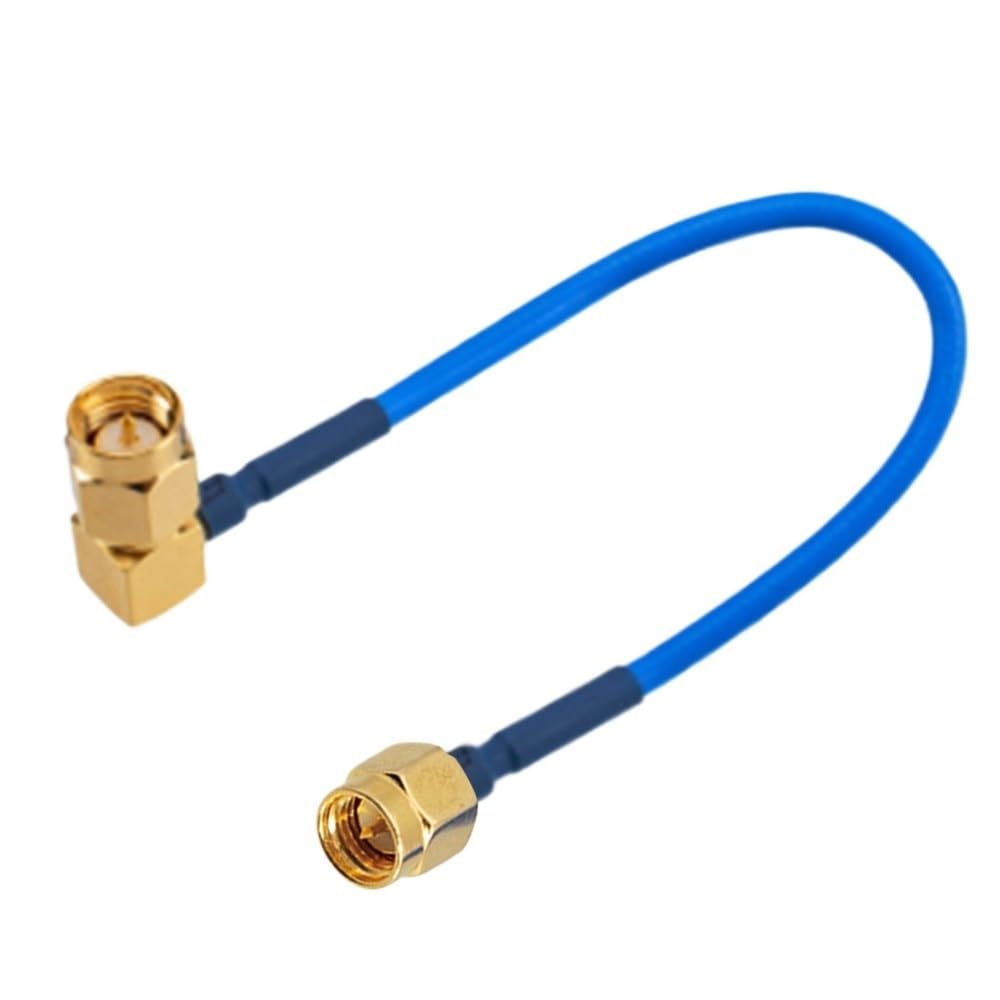LIHUA - Cavo coassiale R/F RG405 maschio a 90 gradi a cavo di prolunga per router con coda di cavallo maschio, adattatore coassiale R/F (10 cm)
