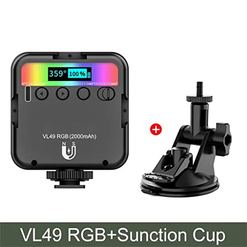 Image of RGB Full Color LED Video Light 2500K-9000K 800LUX Magnetic Mini Fill Extend 3 Cold Shoe 2000mAh Type-c Port(E)