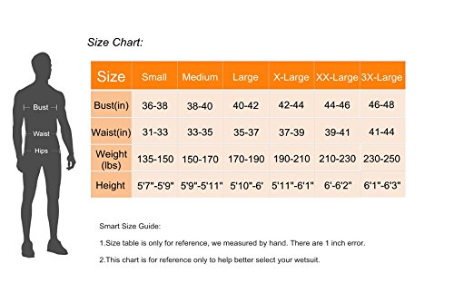 Lemorecn Men’s 2Mm Wetsuits Jacket Long Sleeve Neoprene Wetsuits Top (2021Bluem) #TOP3