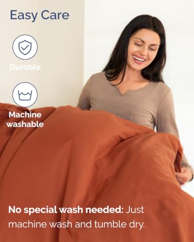 Image of Extra Deep Flex Top Split Head King Sheet Set - 6 Piece Breathable and Cooling Sheets - Hotel Luxury Bedding for Women, Men, Kids & Teens - Easy Secure Fit - Extra Deep Pockets - Terracotta