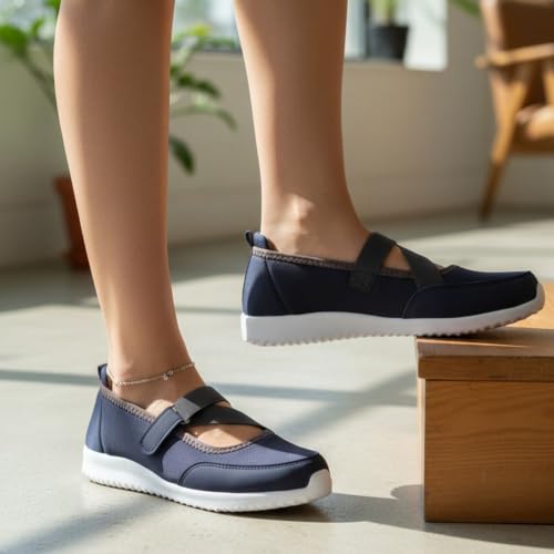 Image of TRASE Lightweight Ballet Flats Bellies for Women, Everyday Velcro Style and Comfort, Women Office Footwear, Shoes for Woman, Ballerina for Ladies and Girls