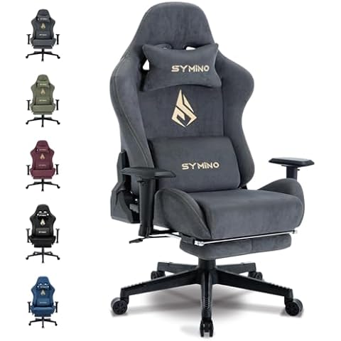 Symino Ergonomic Gaming Chair with Footrest Cover