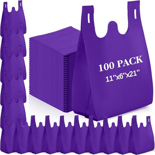 Windyun Purple Reusable T-shirt Bags