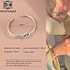 Women's silver bracelet handmade 925 silver bracelet men's enlarged opening size adjustable, gift for girlfriend and boyfriend #5