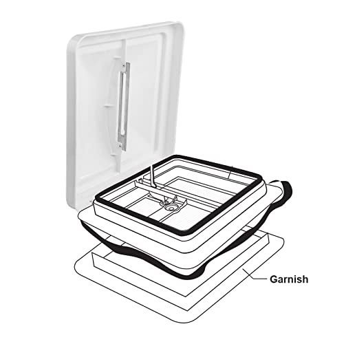 Caqeg 2 Pack 14" Universal Roof Vent Cover Vent Lid Replacement For Rv, Trailer, Camper, Motorhome Roof Vent Cover White #TOP7