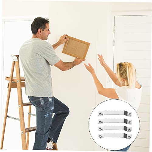 Image of 100pcs Serrated Picture Hangers Easy to Install Picture Hanging Hardware for Framed Photos Art and Posters Frame Hooks for Home Office and School Use