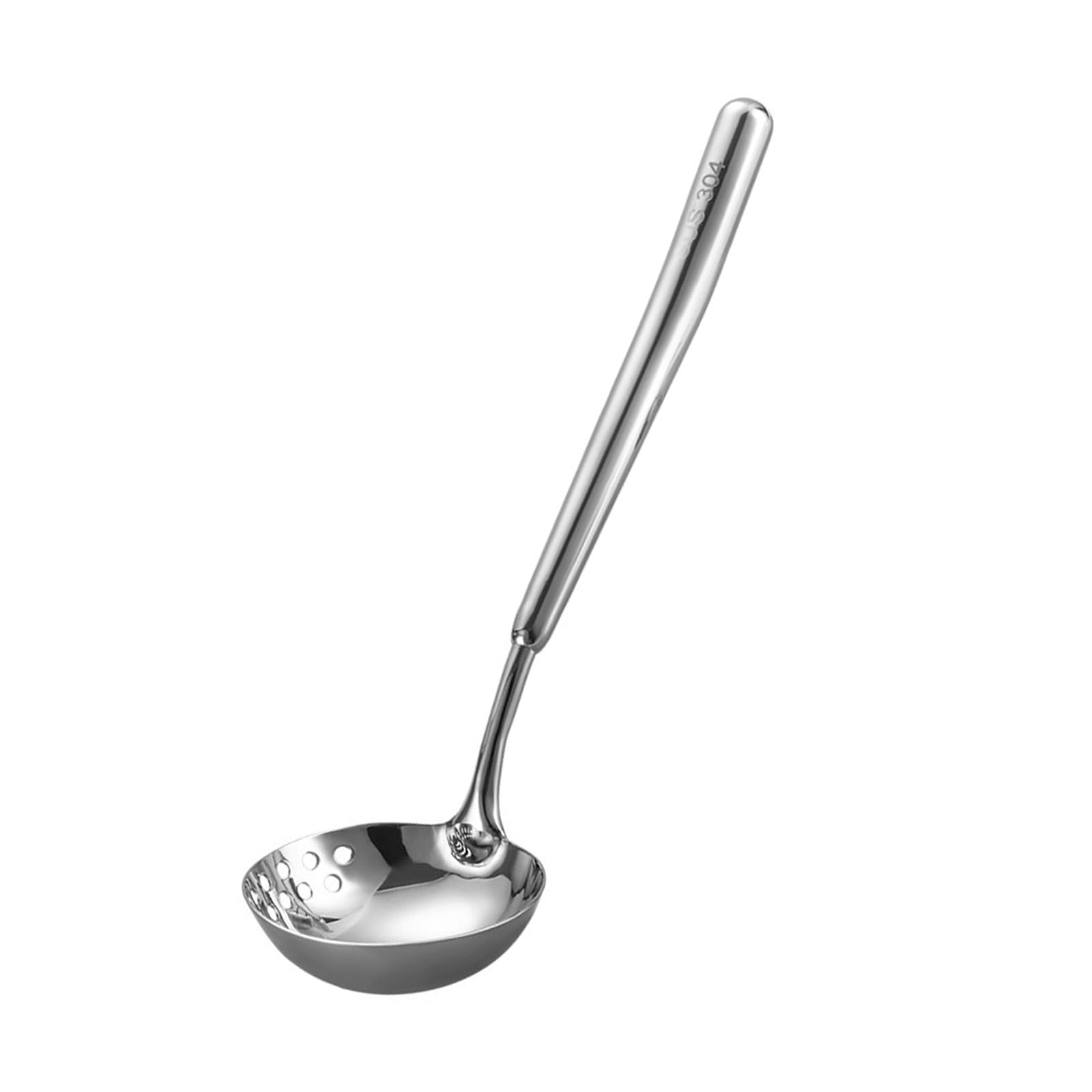 Tsophreniq Professional 304Stainless Steel Frying Skimmer Kitchen Strainer Soup Spoon Long Handle Food Strainer Skimmer for Kitchen Skimming Spoon