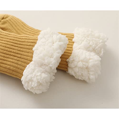 Toddler Fuzzy Socks Baby Boy Girl Ankle Crew Socks With Grips Toddler Kids Unisex Fleece Warm Socks2