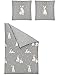 Produktbild Irisette Biber Bettwäsche Dublin Schneehase grau 8026-11 1 Bettbezug 135 x 200 cm + 1 Kissenbezug 80 x 80 cm