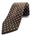 Scott Allan Mens Polka Dot Necktie - Brown & White
