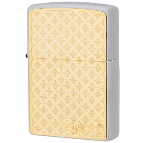 Encendedor Zippo con placa dorada resistente al viento