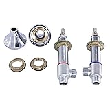 Kingston Brass KS2971V Hot and Cold Valve Included Handle Base Nut Washer, Polished Chrome, 4-15/16' Length