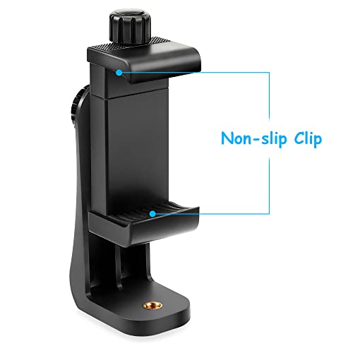 Vastar Smartphone Tripod Cell Phone Holder Mount Adapter, Fits Iphone, Samsung, And All Phones, Rotates Vertical And Horizontal, Adjustable Clamp #TOP3