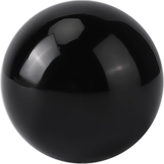 4cm(1.6inch) Crystal Sphere Round Black Decorative Ball Glass Solid Decorative Sphere Crystal Ball Prop Ornament for Home Office Tabletop Display Decorations Divination Fortune Telling
