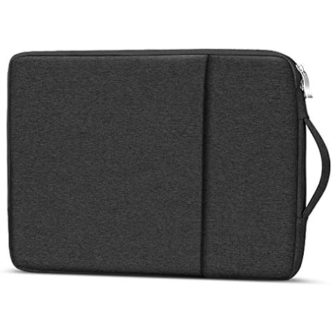 11.6 inch Tablet Sleeve Bag Carrying Case Canvas Cover for Samsung Galaxy Tab A9+ S9 S8 S7 11”, Tab S9 FE 10.9”, Tab S9 FE+ S9+ S8+ S7+ Plus S7 FE 12.4”, Fire Max 11, iPad 10.2 10.9 iPad Air (Black) Cover