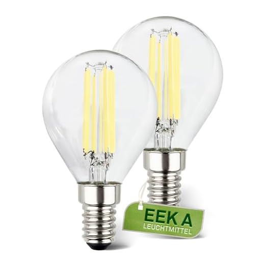 BRILONER - EEK A 2er Set Filament LED Lampe E14 Tropfen, warmweißes Licht, 4W, 840lm, LED Glühbirne, Leuchtmittel, Birne, Glühlampen, Bulb