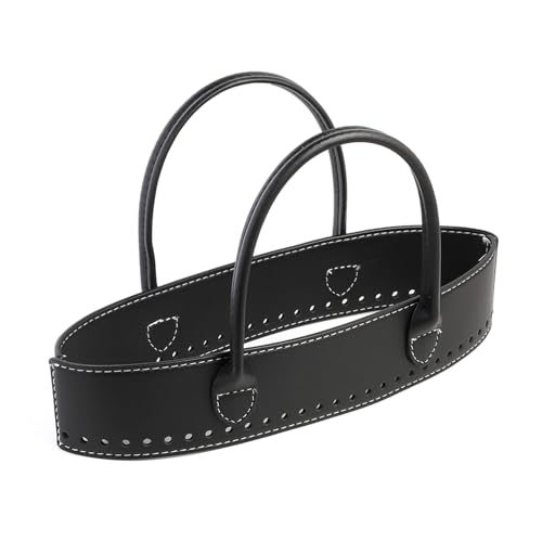 Elegant Crocheting Bags Making with Reinforced Stitching PU Purse Handles AccessoriesPerfect for Work or Travel Trendy Craft Straw Bag Handles Practical Sewn Construction Crochet Accessories