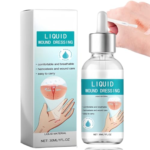 Skin Liquid Waterproof Plaster,Liquid Wound Dressing,Transparent Skin Glue for Wound,Waterproof Spray Wound Stick Protective,Liq/uid S/kin Glue for WOU/nds,Breathable S/kin Glue,Wo/und Liq/uid Gel