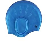 Royal Swim Cap for Long Hair - Good for Women & Men - Waterproof Premium Silicone Bathing Caps - Special Shape for Effective Ear Protection - Keeps Hair Dry - with Nose Clip & Ear Plugs