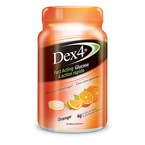 Dex4 Dex4 Glucose Tablets, 50-Count Bottle, Orange, 50 Count (006-352)