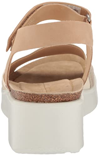 Ecco Women's Flowt Wedge Cork Sandal, Pure White Gold/Powder, 7-7. 5 #TOP2