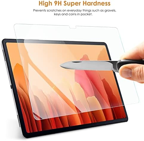 Hianjoo 2-Pcs Screen Protector Compatible with Samsung Galaxy Tab A7 10.4 2022/2020, 9H Tempered Glass Film Replacement for Samsung Galaxy Tab A7 10.4" SM-T509 (LTE)/SM-T500/T505