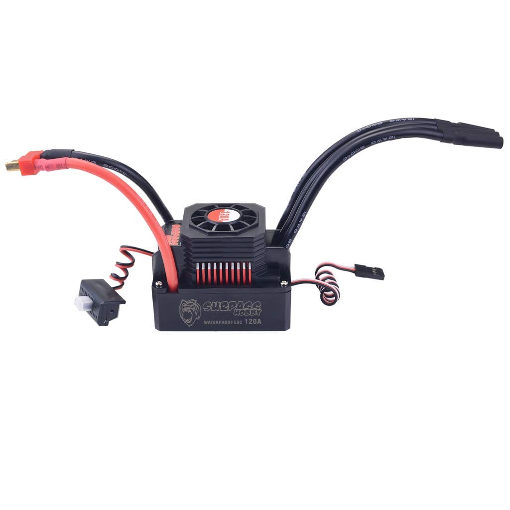 Fasizi 120A Brushless Waterproof ESC for 2-6S 1/10 2-4S 1/12 Rc Car Parts