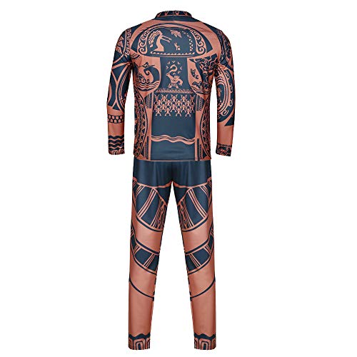 Maui Tattoo Cosplay Costume/Pants Halloween Cosplay Costume Maui Costume Adult Men (Brown, Xx-Large) #TOP6