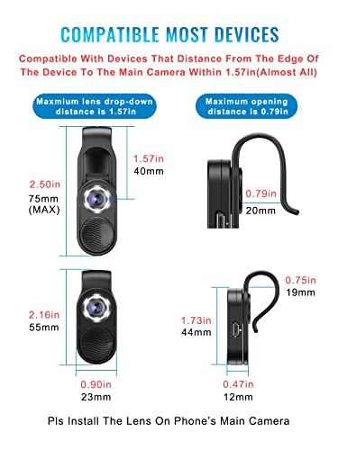 Image of APEXEL 100x Phone Micro Lens with LED Light for Smartphone Macro & Microscope