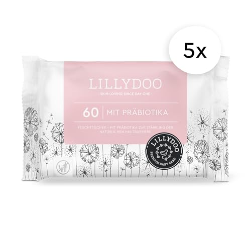 Miniatura 2 de Toallitas Con Prebióticos Lillydoo, 300 Unidades 5x60 , Refuerzan La Barrera Natural De La Piel, Tejido 100 Libre De Plástico, Suaves Y Sin Perfumes, Dermatológicamente Testadas