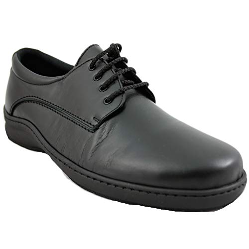 Zapatos de hombre clásicos y cómodos para pie diabético modelo 6789-H