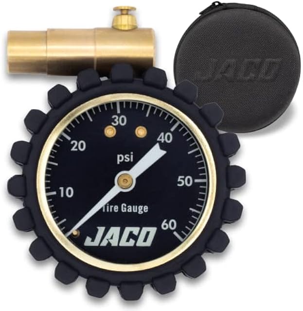 JACO MBX-60 Presta Tire Pressure Gauge for Bikes (Max 60 PSI) | MTB & XC Series