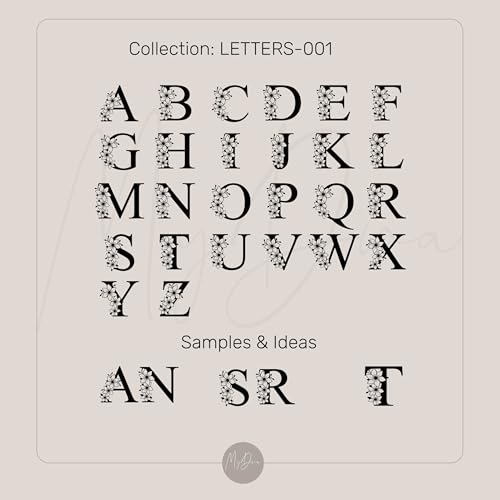 Collier de lettres unique gravé avec initiale et pendentif nom fleuri - 3