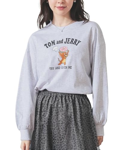 [ハニーズ] トップス ロンＴ 長袖Tシャツ カットソー ゆったり 刺繍 プリント レディース トムとジェリー／ゆるＴ 505011970839 オートミール Ｓのサムネイル