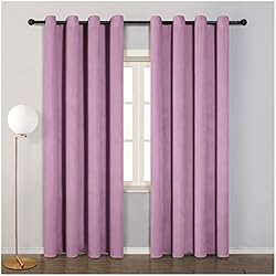 Tramas Cortinas Opacas TRAMAS+ Pack 2 Cortinas de Ante para Dormitorio - Cortina Salón 140x260, Cortinas Opacas, Aislantes Térmicas Frio y Calor, Translúcidas y Modernas - (Malva, 140x260)