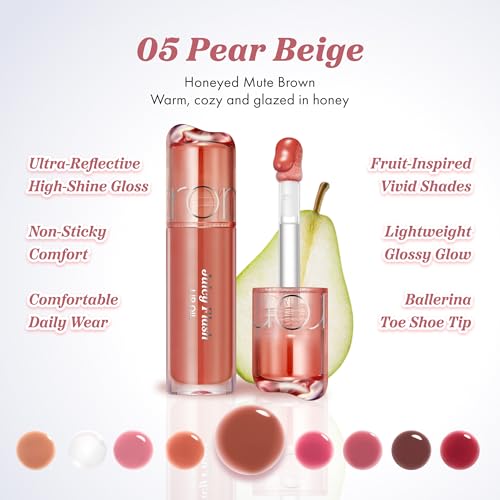 Image of rom&nd JUICY FLASH LIP OIL 05 PEAR BEIGE