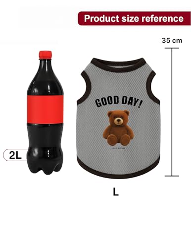 Image of Yellowcult Cute Pet T-Shirt Clothes, Summer Sweetshirts Teddy Pet Random Design mesh Outfit for Dog, cat, Puppy, Kitten, Diwali, Festival, Travel, Outing, Photos (L- Any 1)