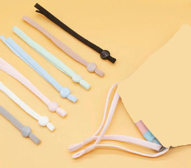 Banda elástica de colores de 5 mm, banda de goma elástica ajustable para colgar para manualidades de bricolaje, azul marino, 500 piezas