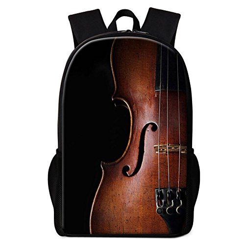 Generic Violin Print Backpack Patterns for Children Art Guitar School BookBags for Girls
