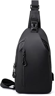 Bandolera para hombre o mujer Bolso cómodo suave, impermeable y con estilo. USB Accesorios para viajes deporte playa Estupendo regalo para cumpleaños, fiestas. Mochila cruzada pequeña