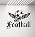 Produktbild Fußball Emblem Wandtattoo Jungen Schlafzimmer Fußball Vinyl Aufkleber Sport Home Wand Innenkunst Wandbild Kinderzimmer 75X57 Cm