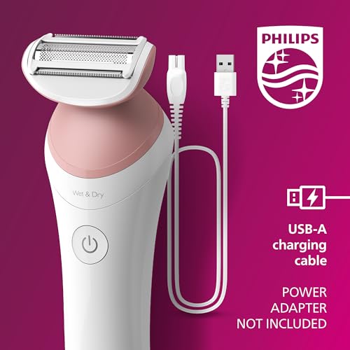 Philips Lady Shaver Series 6000 BRL146/00 Cordless with Wet and Dry use, White - Image 8