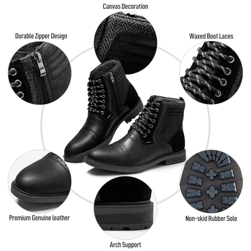 Image of Arkbird Mens Chelsea Boots, Stylish and Comfort Leather Chukka Ankle Boots with Zipper