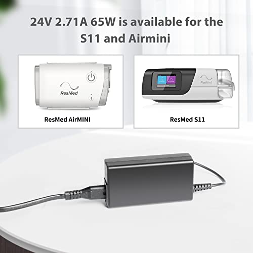 KFD ResMed AirSense 11 Power Supply 24V 65W AC Adapter for Resmed AirSense 11/Aircurve 11 CPAP Machine AirSense 11 AutoSet/AirSense 11 Elite CPAP Power Cord 390000 390010 R390-7230 AirMini Charger